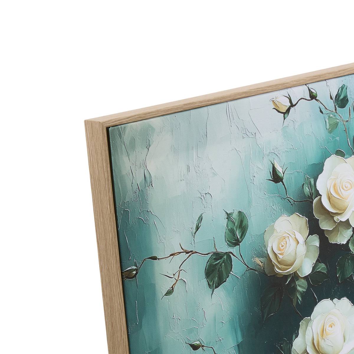 Toile imprimée fleurs bleu, ATMOSPHERA