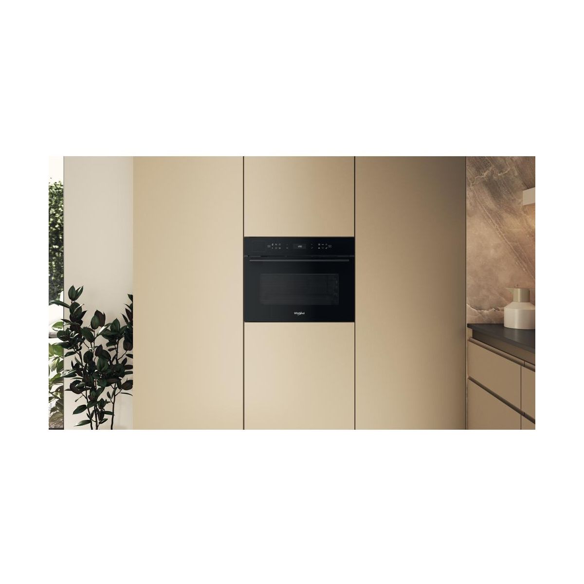 Micro ondes combiné WCT7A9PHTSBF noir, WHIRLPOOL