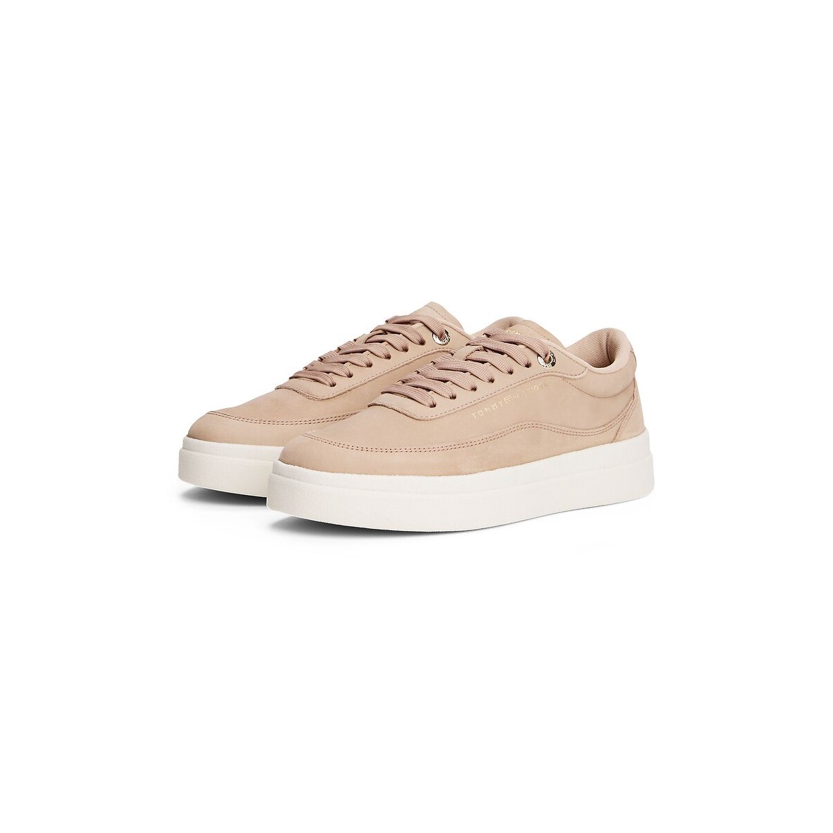 Baskets en cuir nubuck Modern Court beige, TOMMY HILFIGER