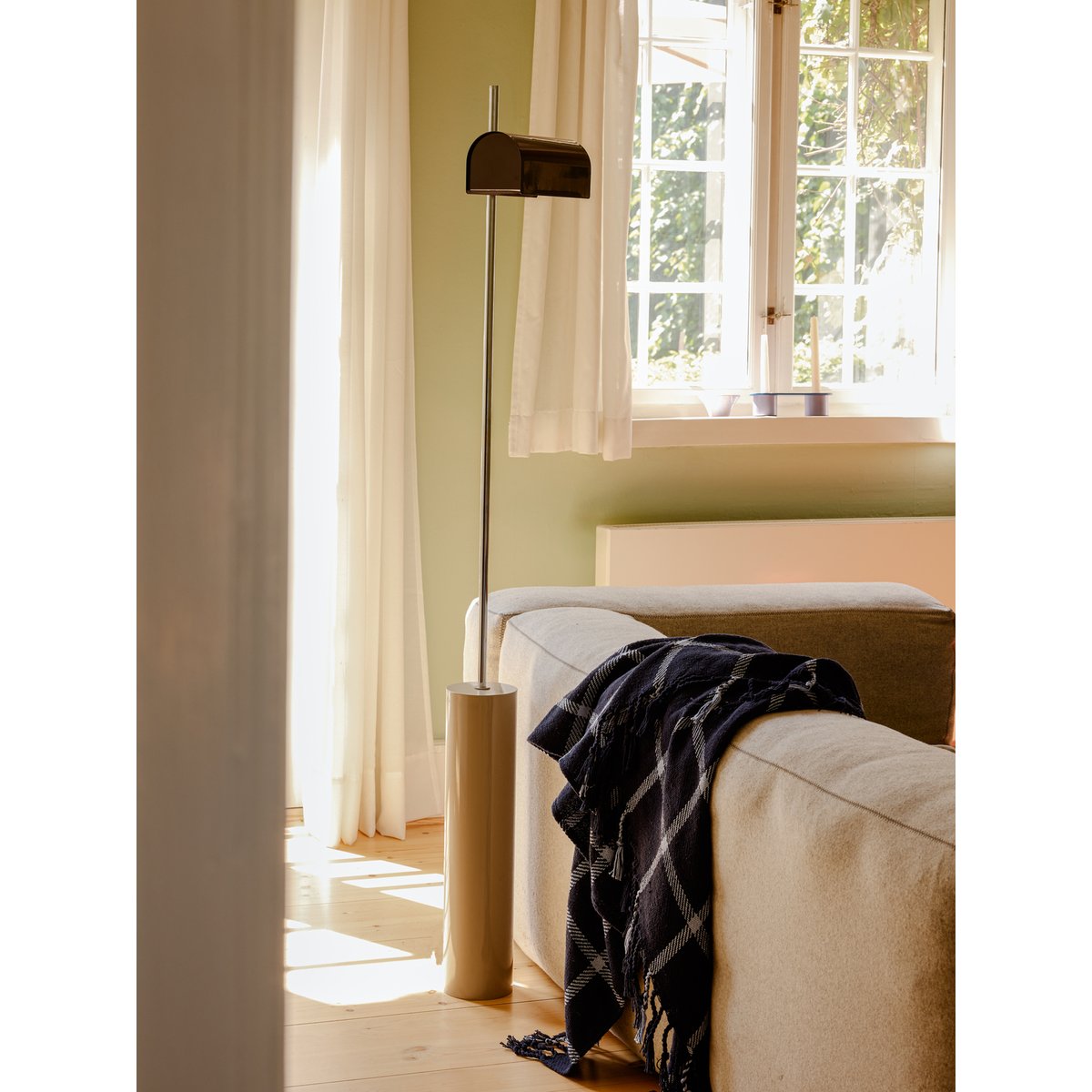 Plaid en coton FLOK multicoloré, HUBSCH