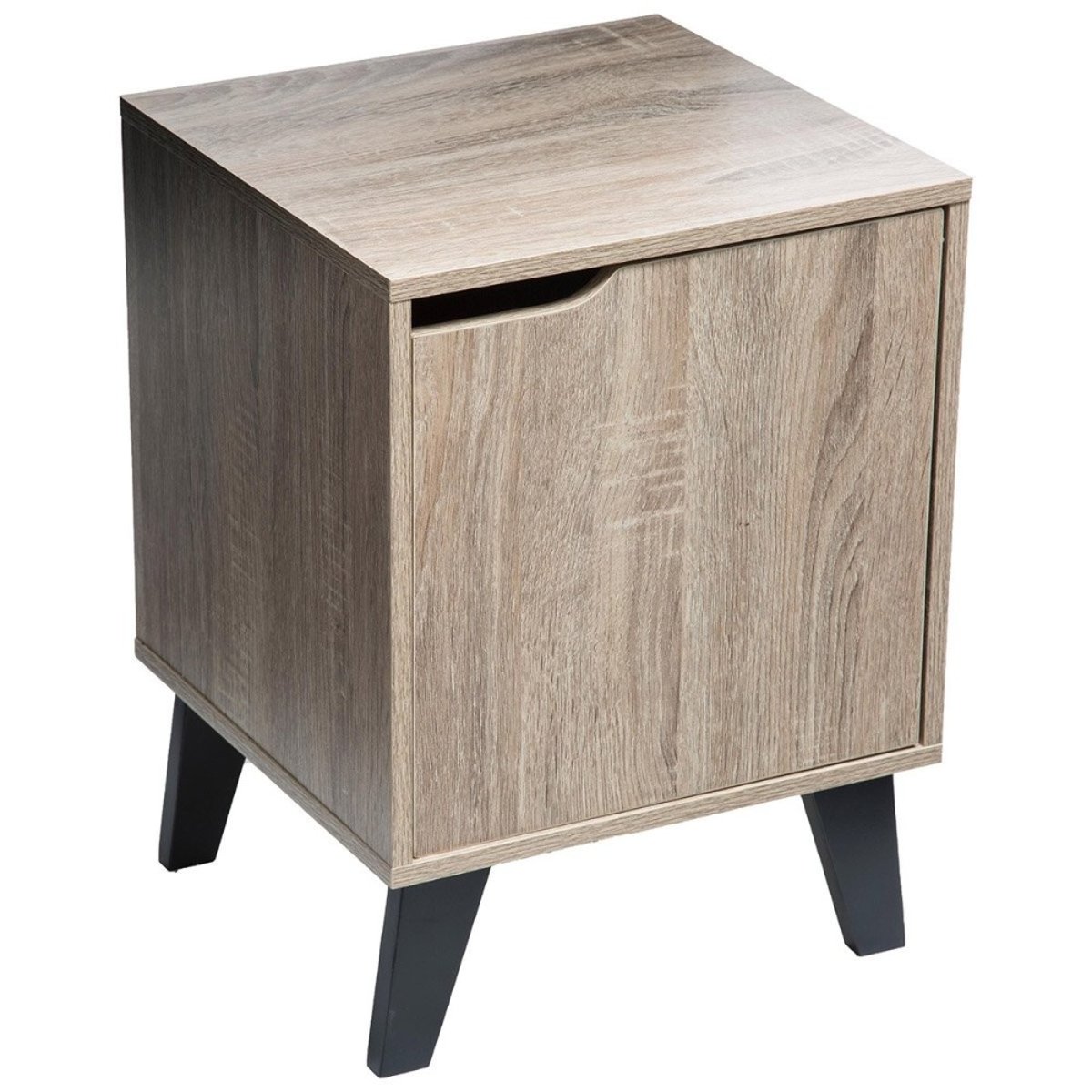 Chevet 1 Porte Mix Naturel marron, ATMOSPHERA