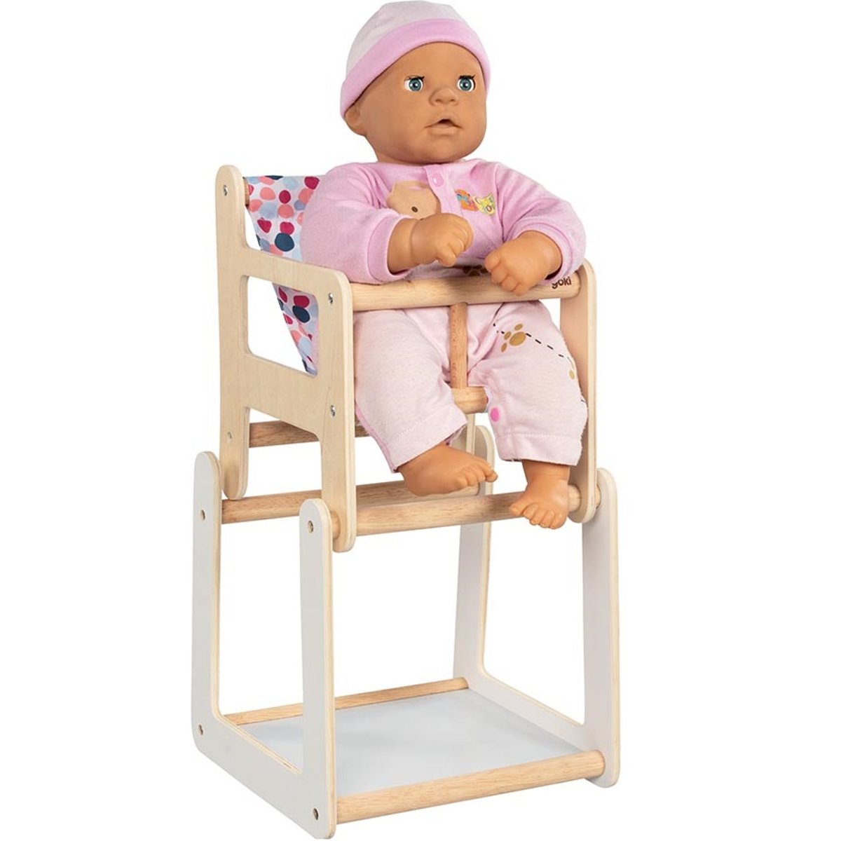 Chaise haute poupée avec table 2 en 1 beige, GOKI