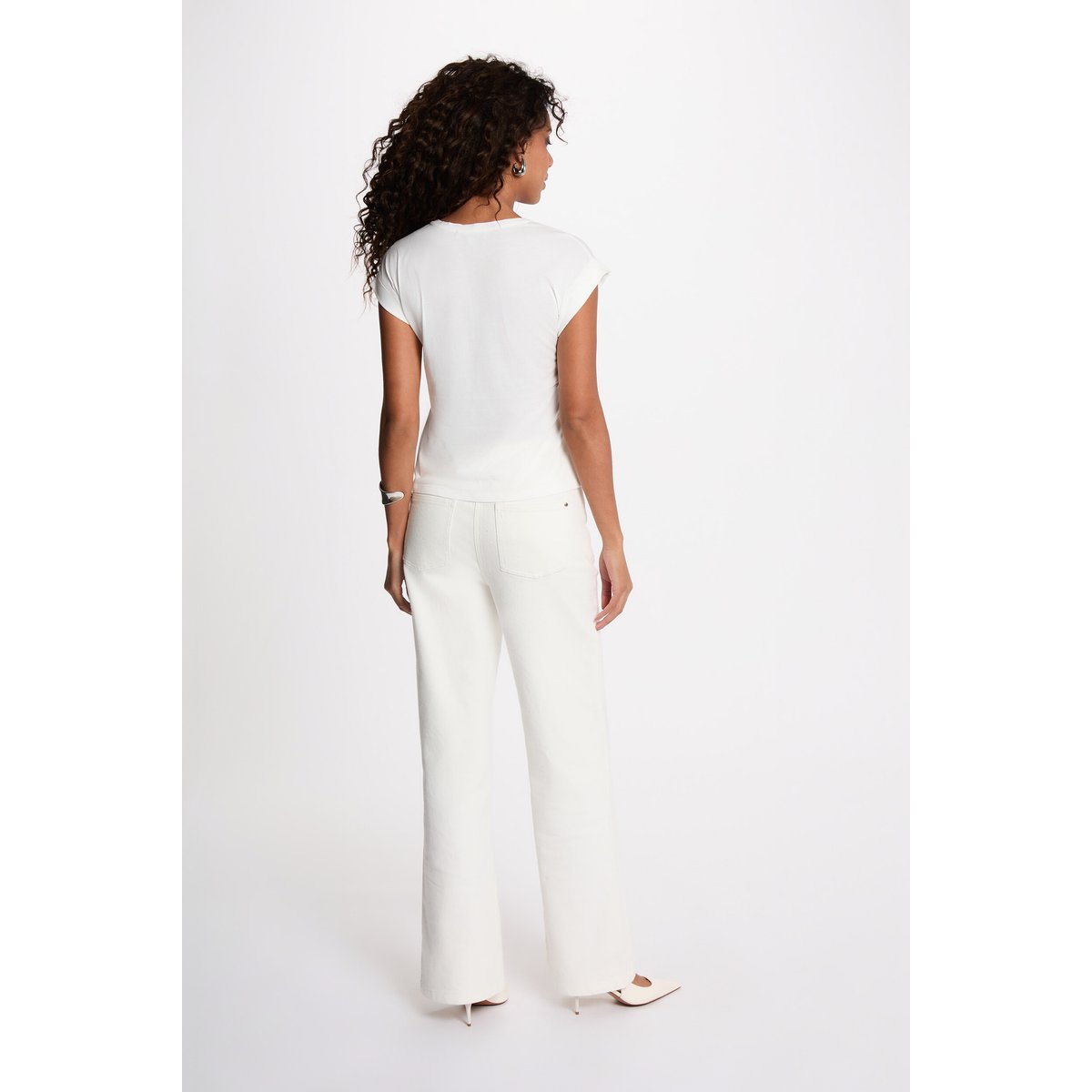 T-shirt manches courtes blanc, MORGAN