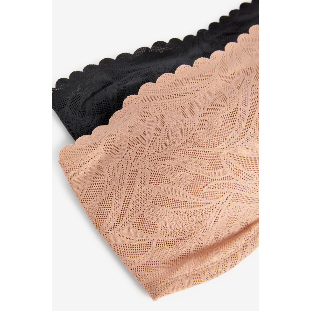 Soutien-gorge bandeau en dentelle noir, NEXT