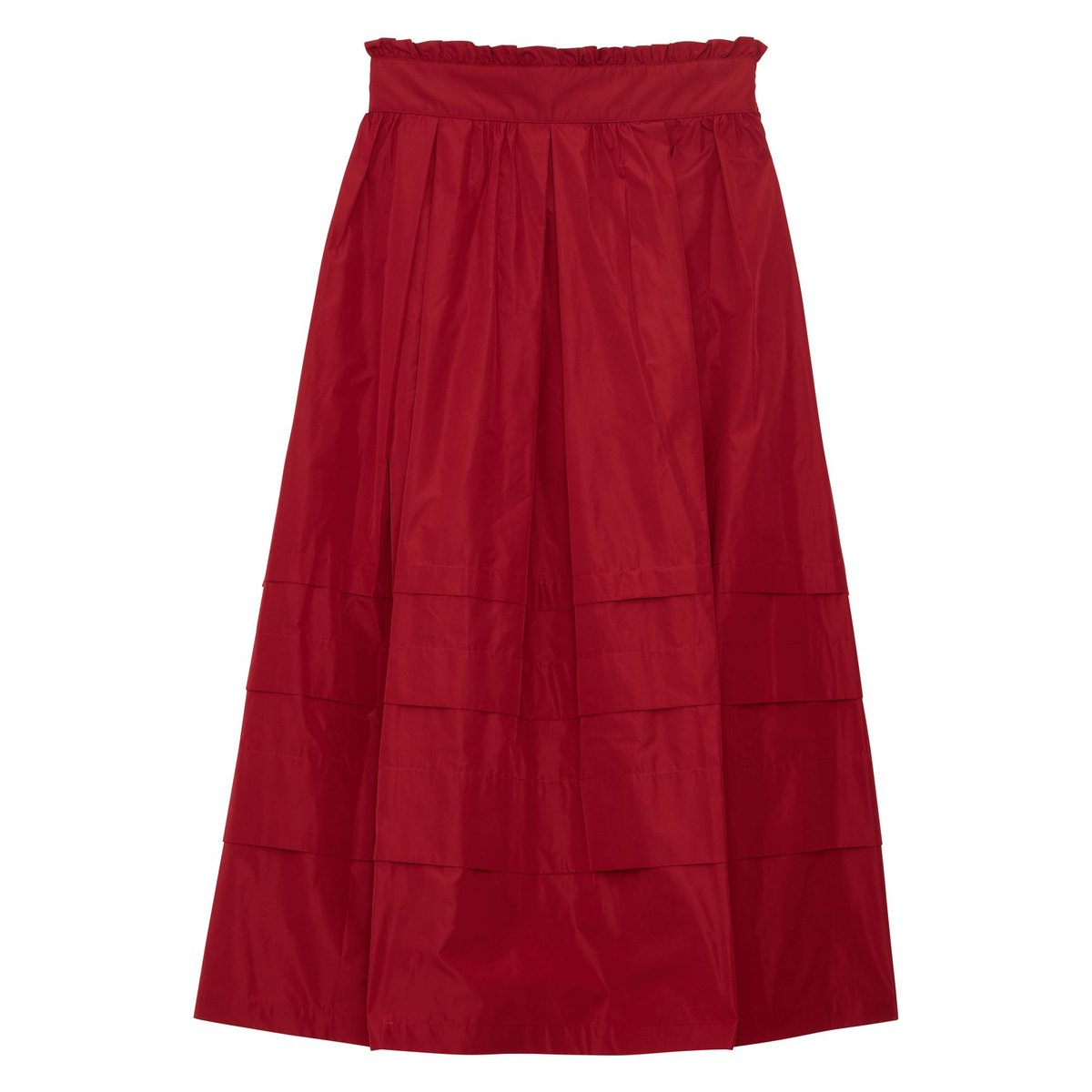 Jupe longue Héloïse en taffetas rouge, INES DE LA FRESSANGE PARIS
