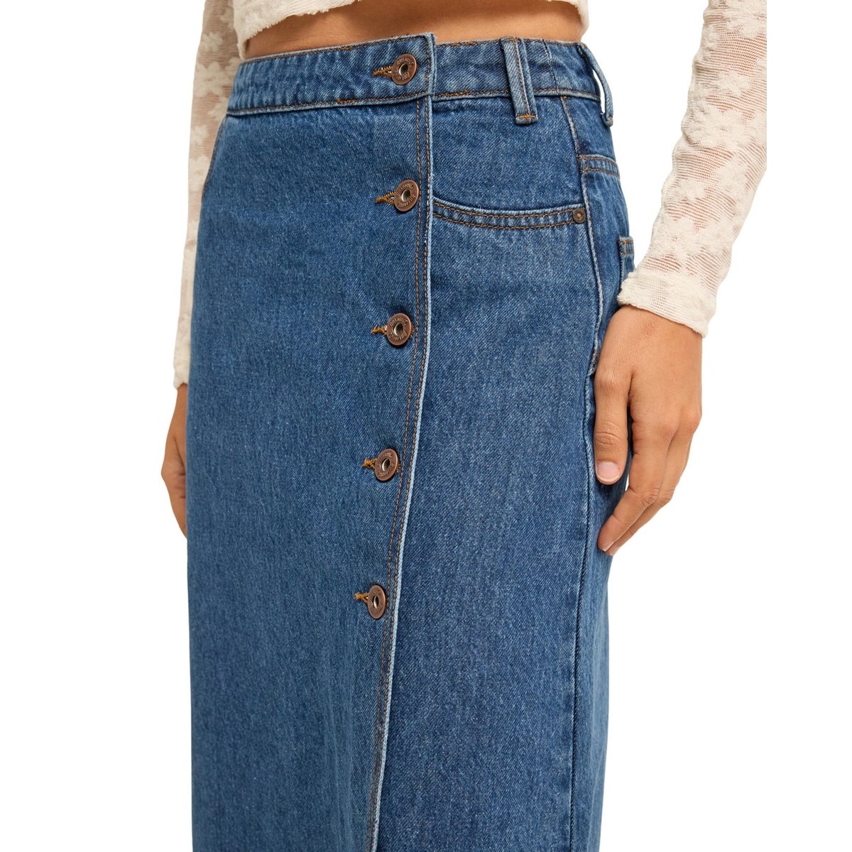 Jupe en jean DAY OFF bleu medium denim, BILLABONG