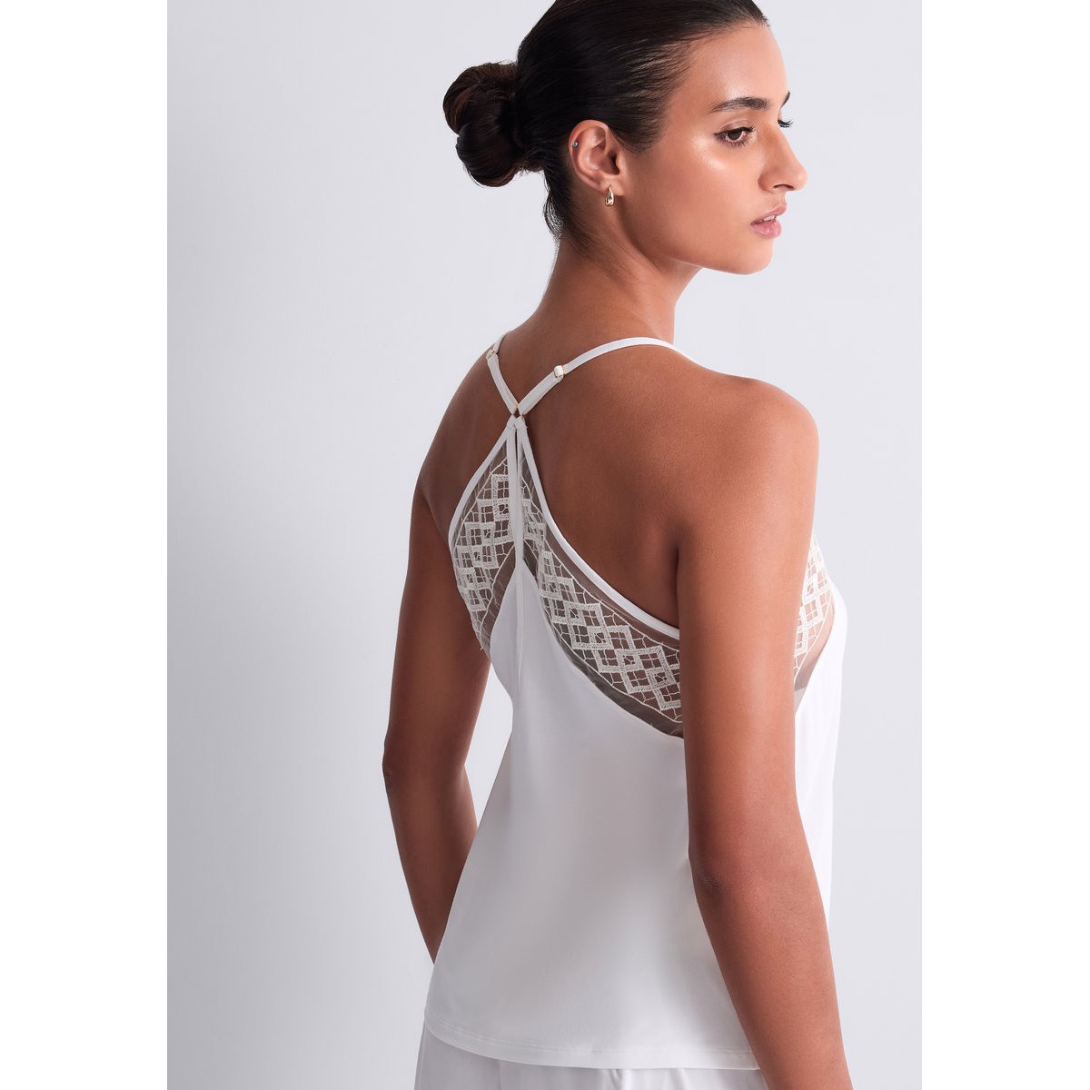 Top a fines bretelles Sweet Obsession blanc, AUBADE