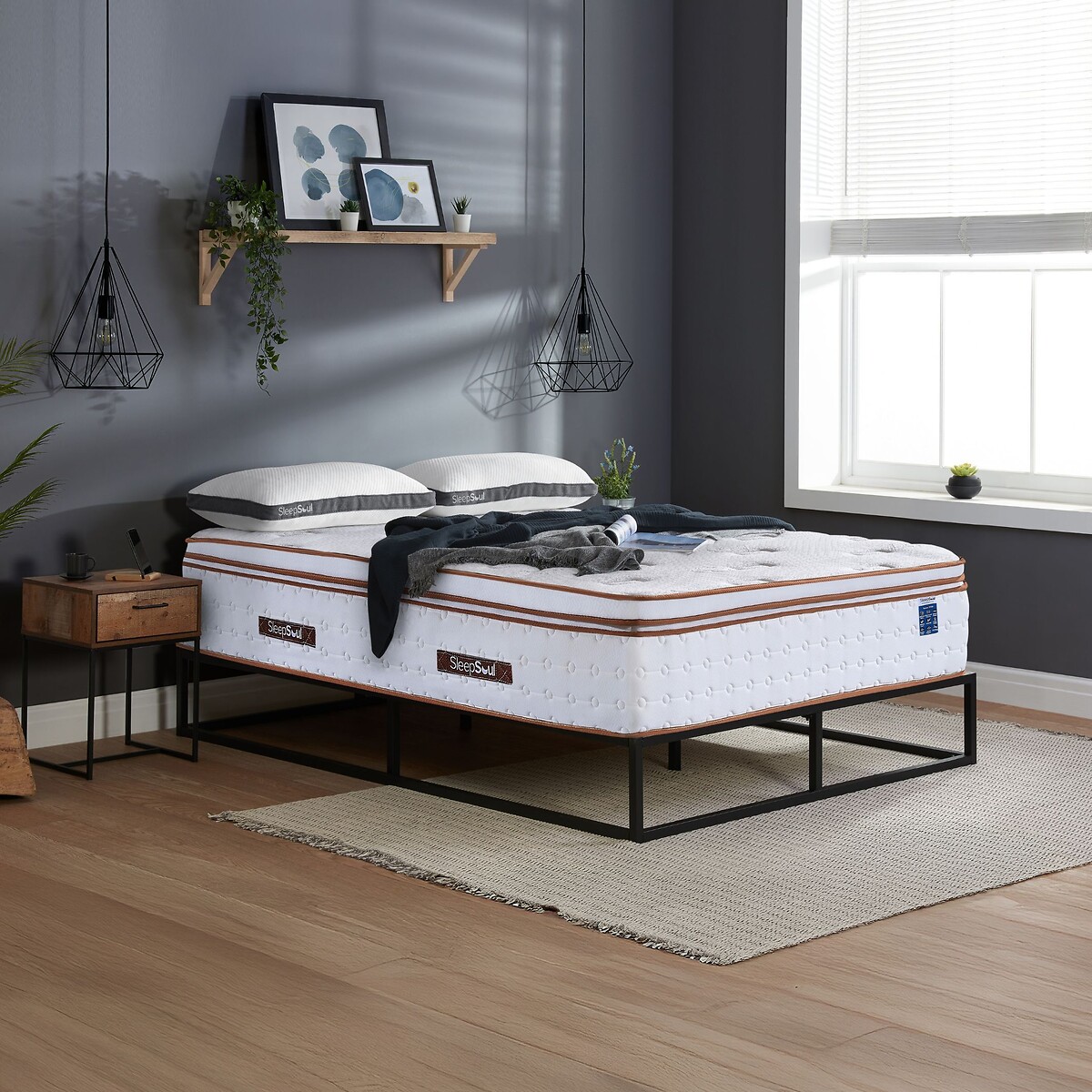 SleepSoul Space 3000 Pocket Hybrid Mattress white, SLEEPSOUL