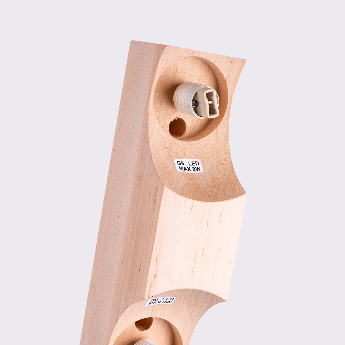 Plafonnier Bois Naturel G9 2 Bulbo naturel, EDEN