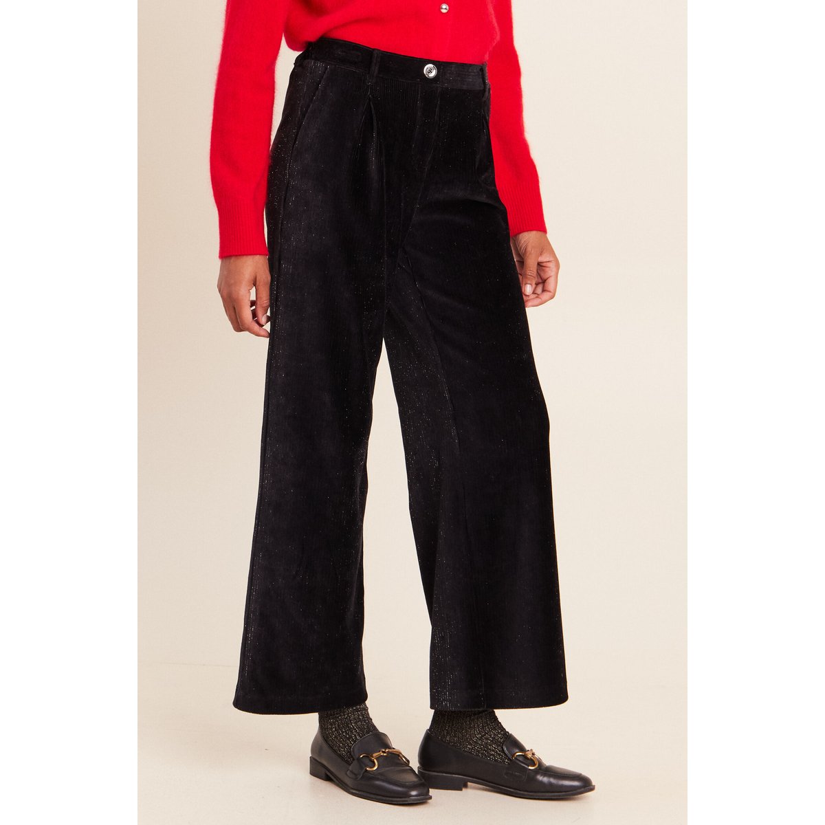Pantalon en velours noir, BREAL