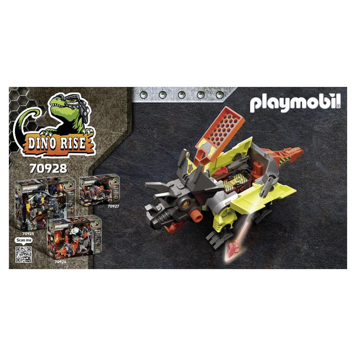 70928  Robo-dino de combat multicolore, PLAYMOBIL