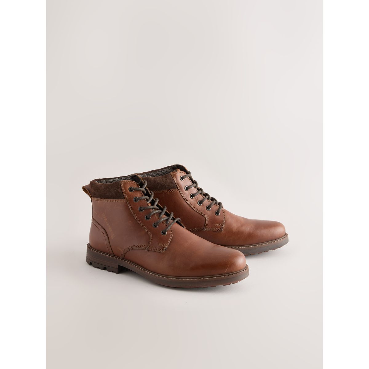 Bottes en cuir marron fauve, NEXT