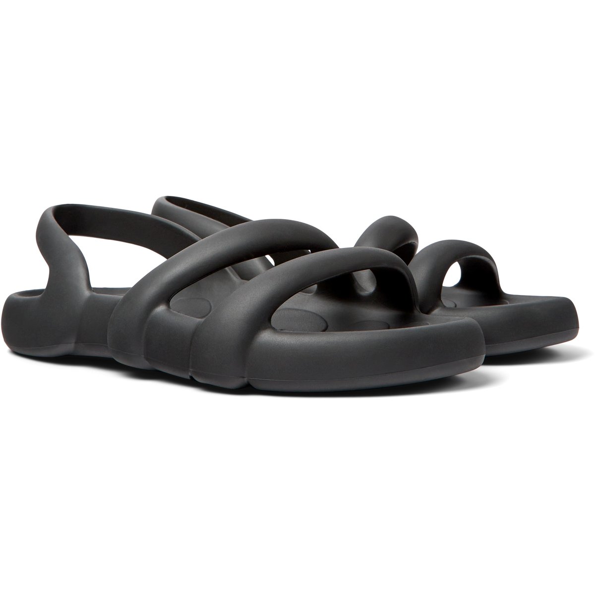 Sandales Kobarah Flat Synthetic noir, CAMPER