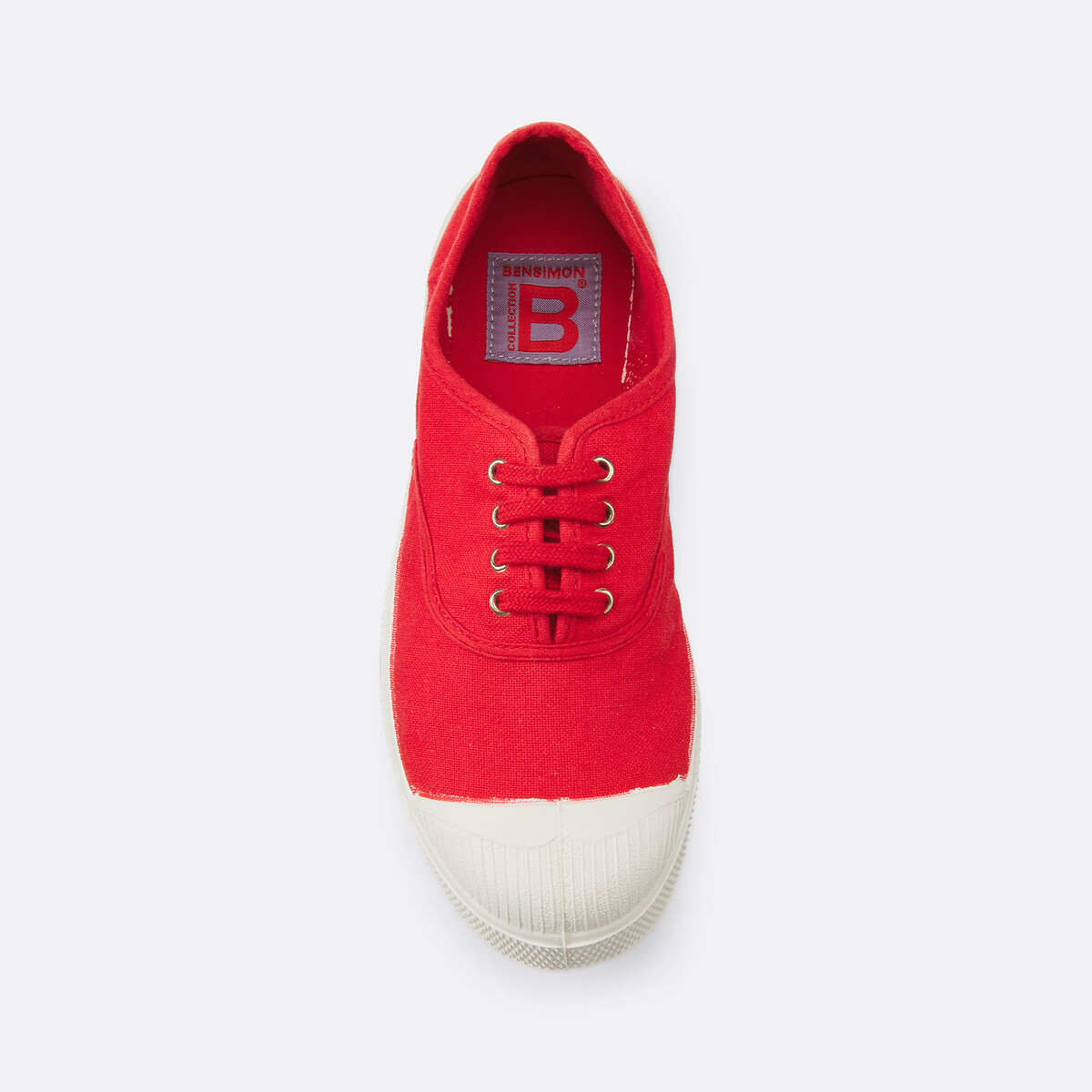 Tennis Lacets rouge vif, BENSIMON