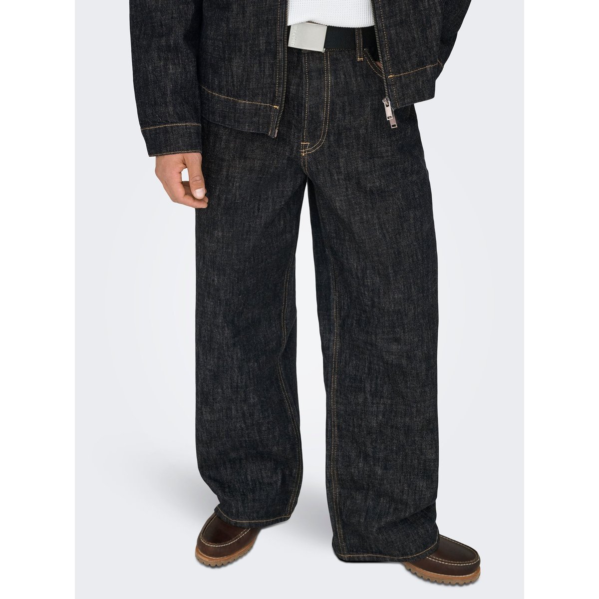 Jean À Jambe Large black denim, ONLY & SONS