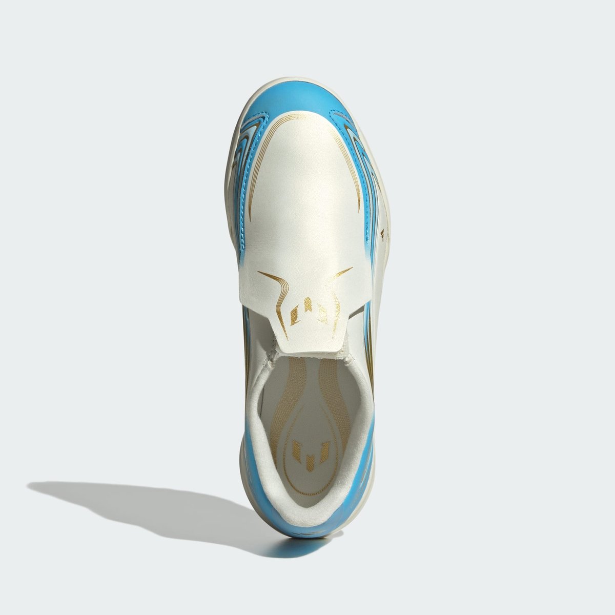 Chaussure De Football Sans Lacets F50 Messi League Terrain Turf Enfants Chaussure De Football Sans Lacets F50 Messi League Terrain Turf Enfants ivory / semi blue burst / icey blue, adidas Performance
