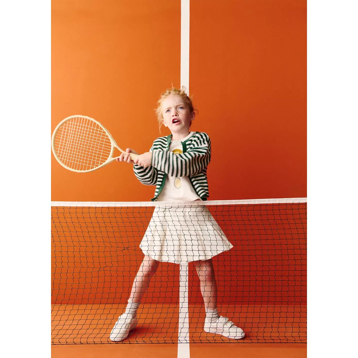 Jupe-short plissée blanc cassé, MANGO BABY