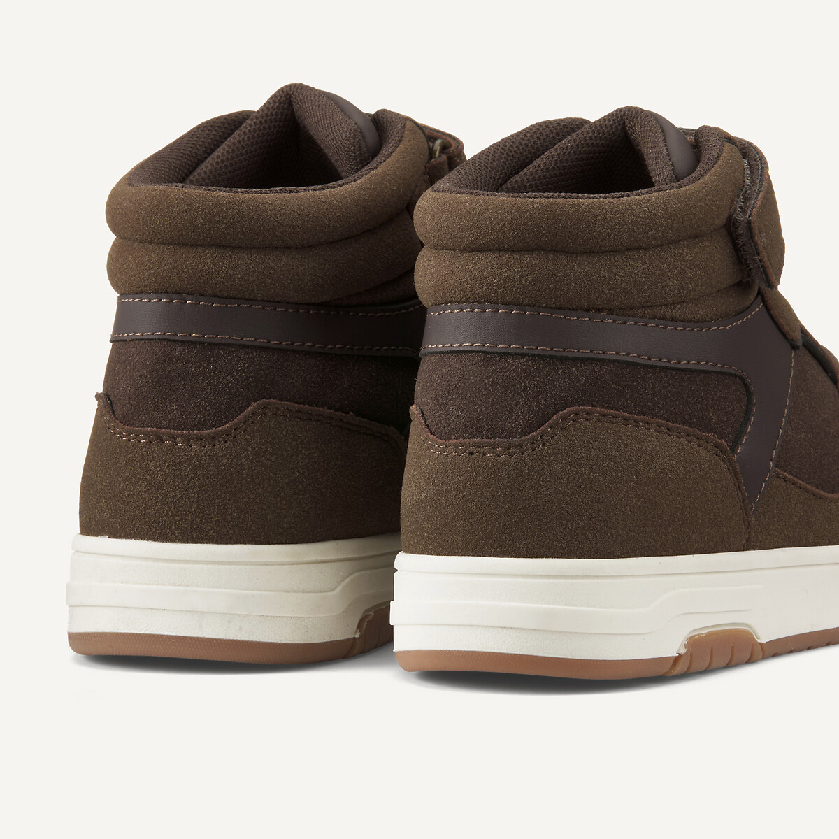 Kids High Top Trainers with Elasticated Laces brown, LA REDOUTE COLLECTIONS