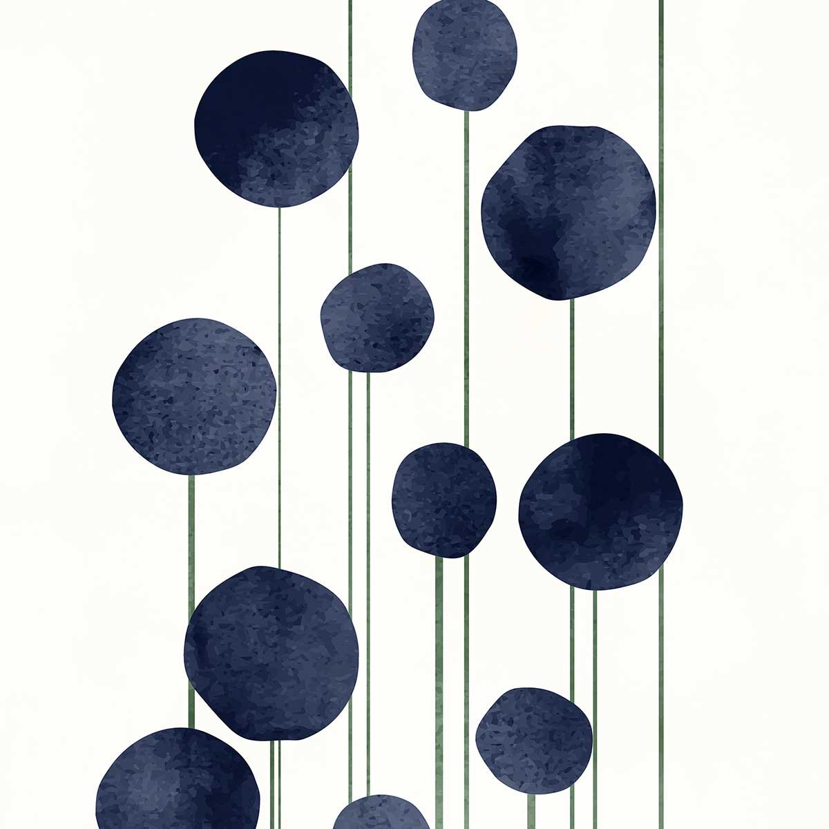 Tableau dessin fleurs d'eau tableau alu dibond, HEXOA