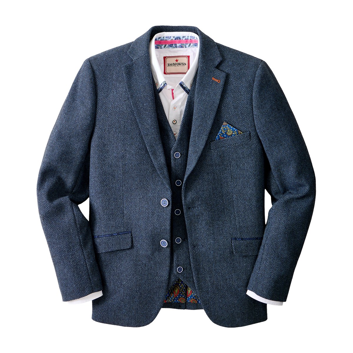 Charmant Blazer à Chevrons bleu, JOE BROWNS