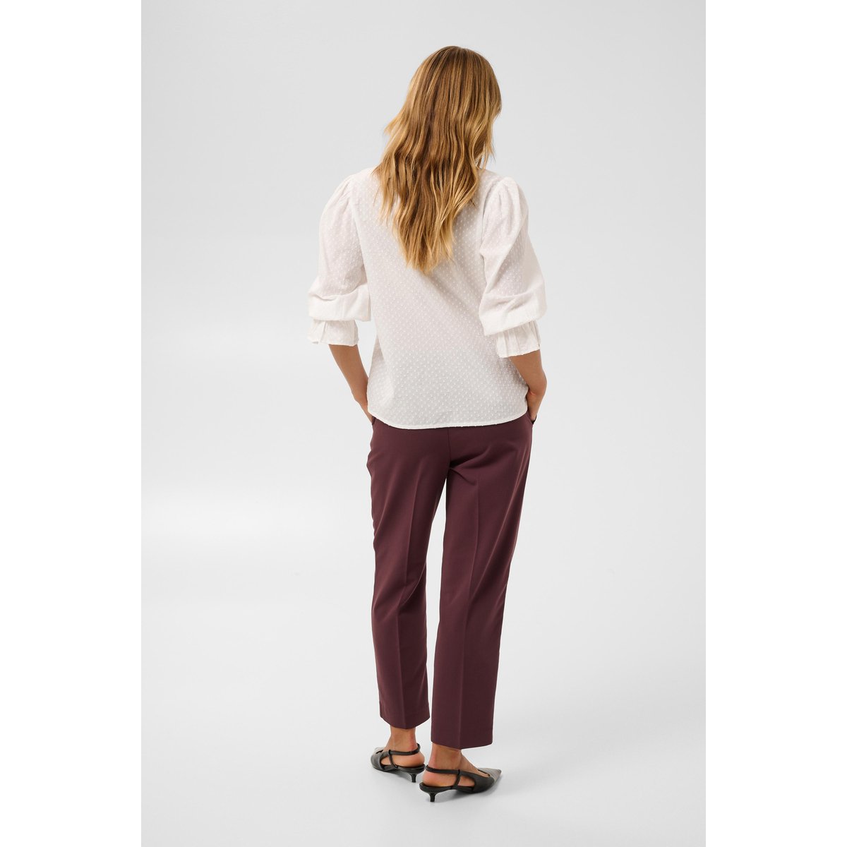 Blouse à manches longues blanc chalk, KAFFE