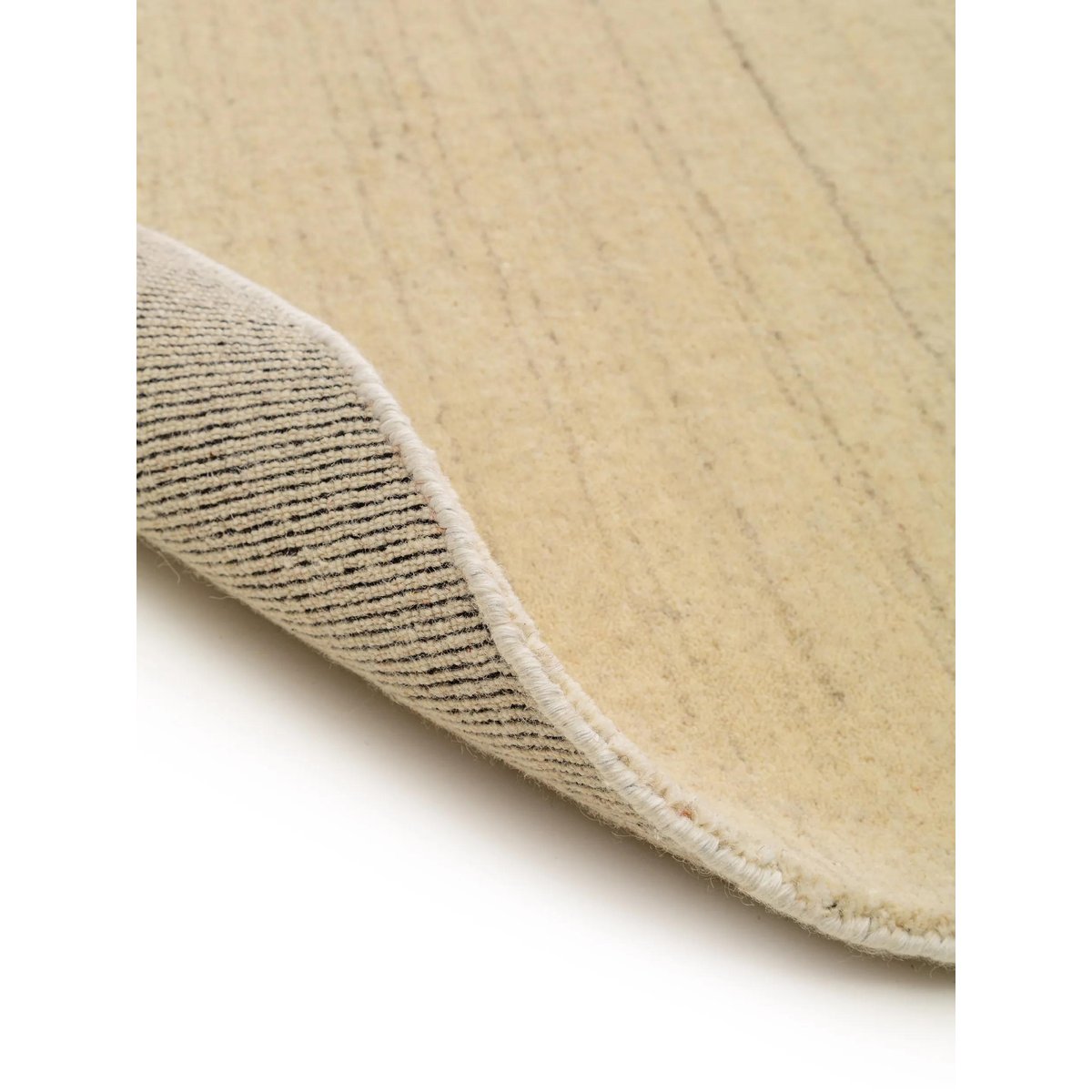 Tapis rond en laine tissé main JAMAL crème, BENUTA