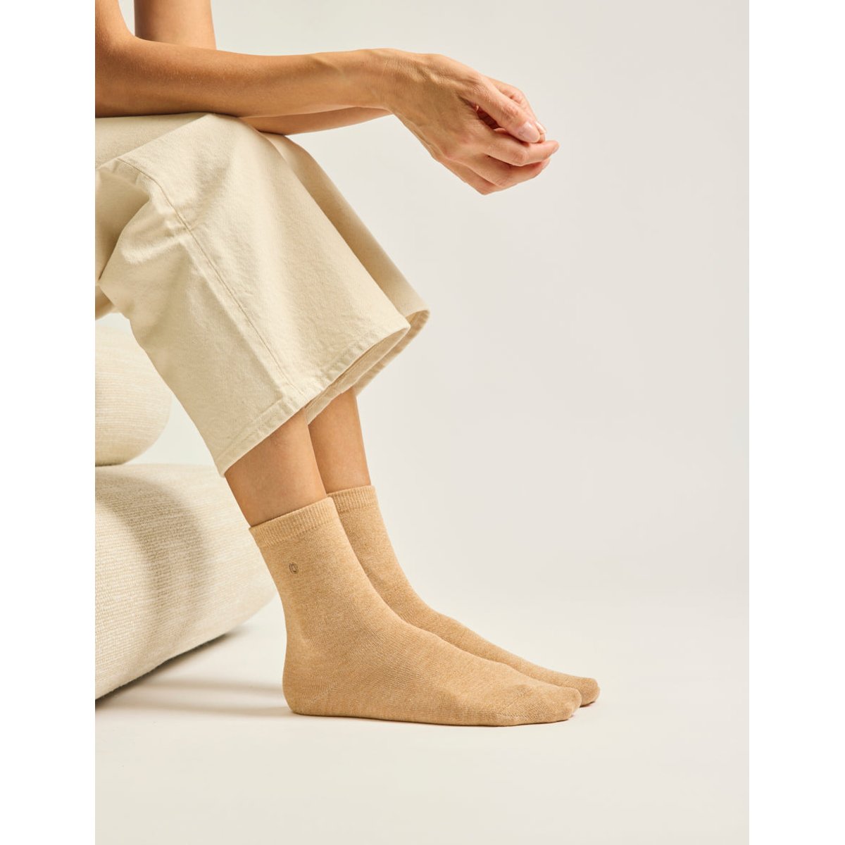Pack de 3 CHAUSSETTES paillette, léopard beige, ODAJE
