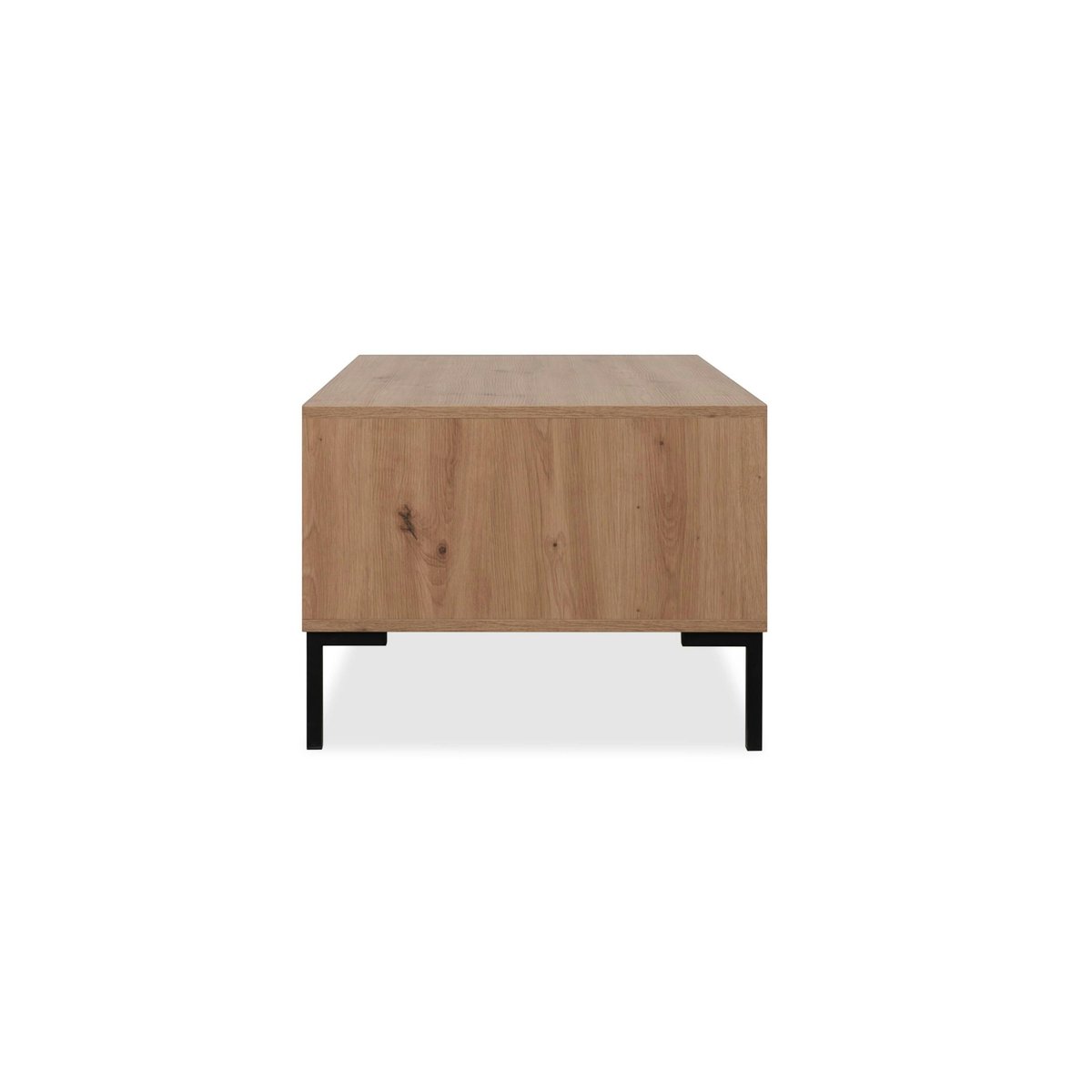 Table basse décor bois 2 portes 1 niche KARVI bois naturel, PIER IMPORT