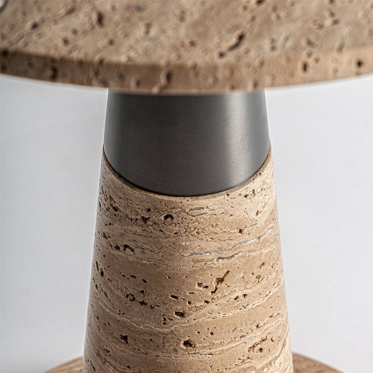 Table d'appoint ronde en marbre style vintage beige marbre naturel élégant, RECOLLECTION