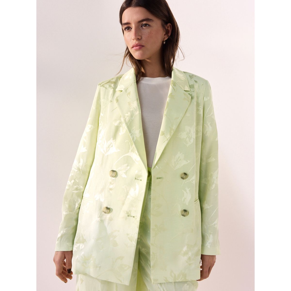 Blazer jacquard croisé tabitha simmons x next vert, NEXT