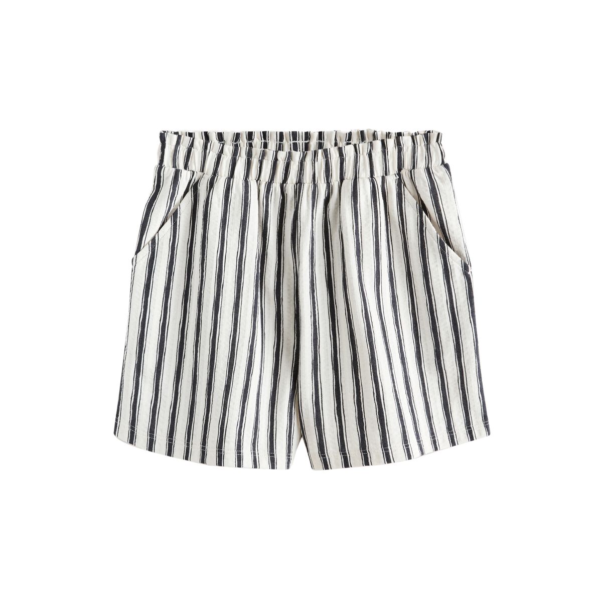 Short texturé rayure bleu/encre, NEXT