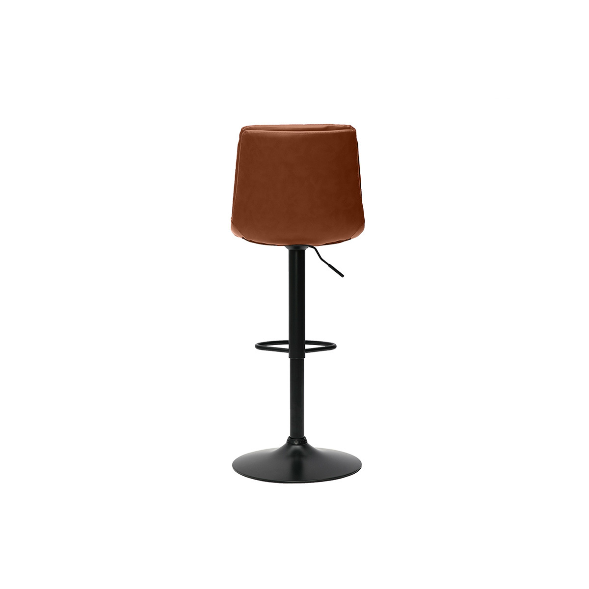 Tabourets de bar réglables marrons et métal noir (lot de 2) ZUCK marron, MILIBOO
