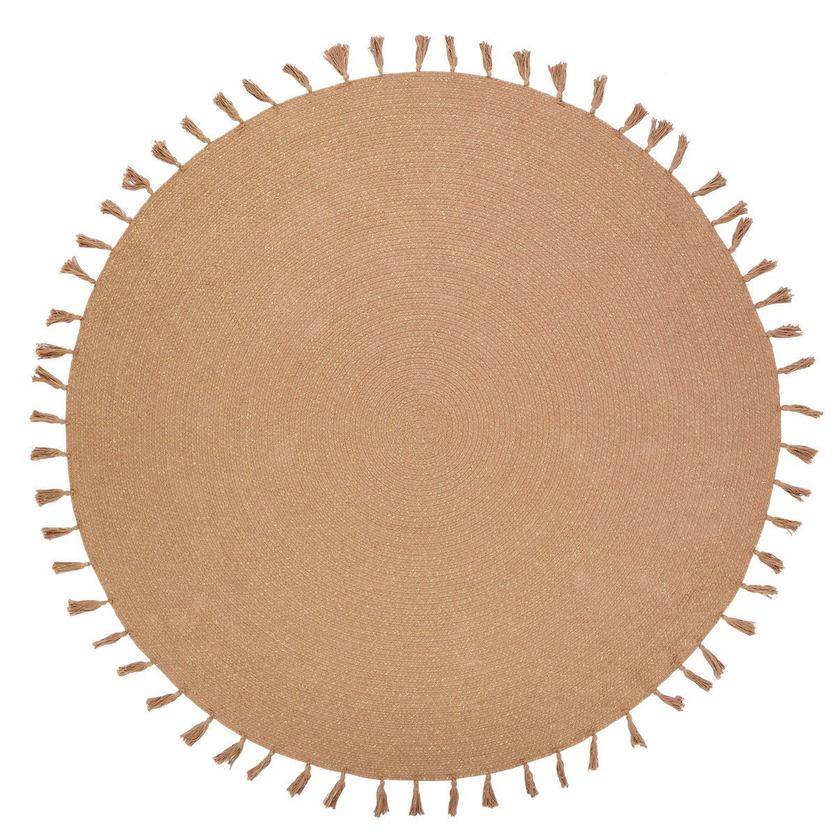 Tapis enfant rond avec pompons LISETTE macaron, NATTIOT