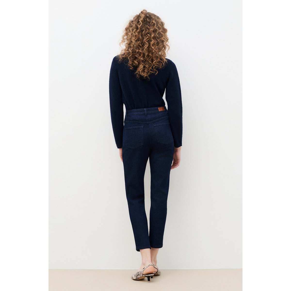 Pantalon slim haut PKURTDENIM denim brut, CAROLL