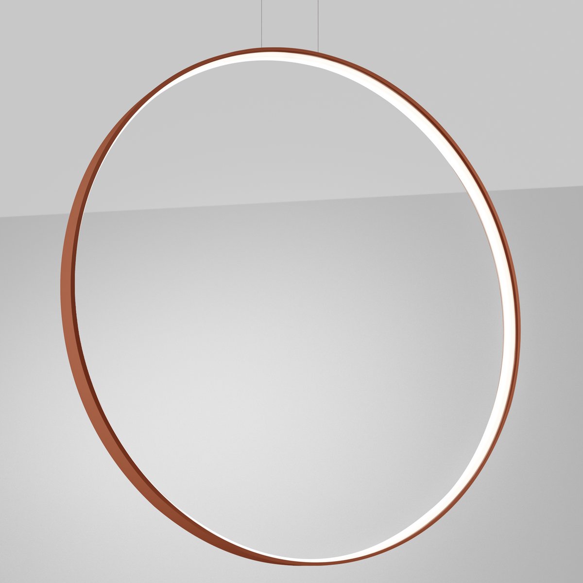 Suspension Aluminium Ocre Rouge LED 1 Rio ocre rouge, EDEN
