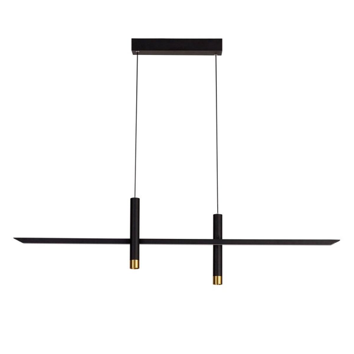 Suspension Cuisine Led Noir Et Or Lespar noir, MILLUMINE