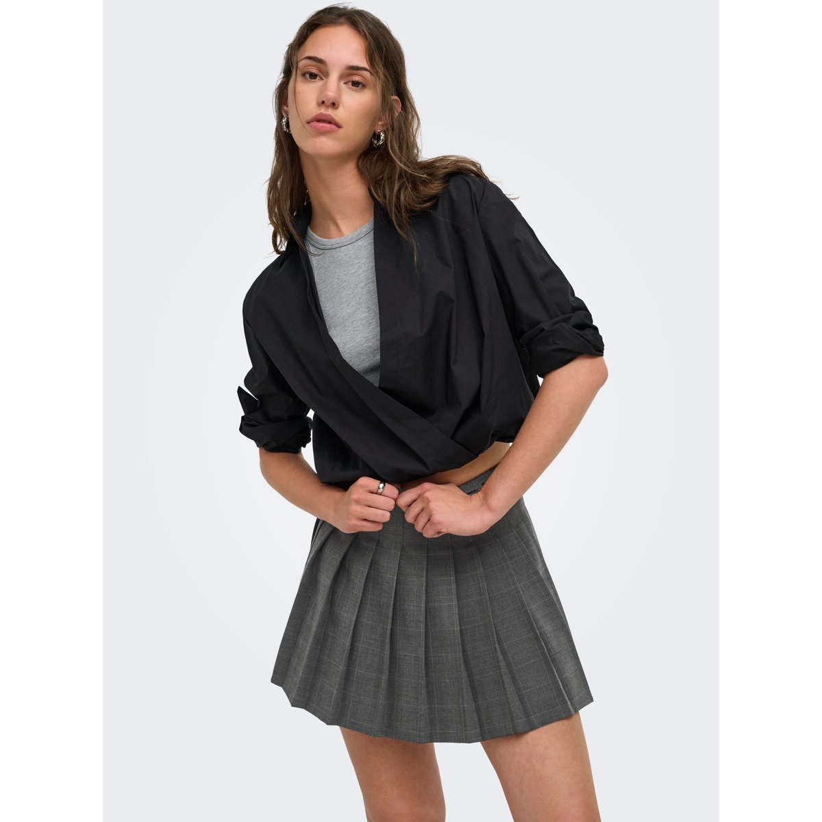 Jupe dark grey melange, ONLY