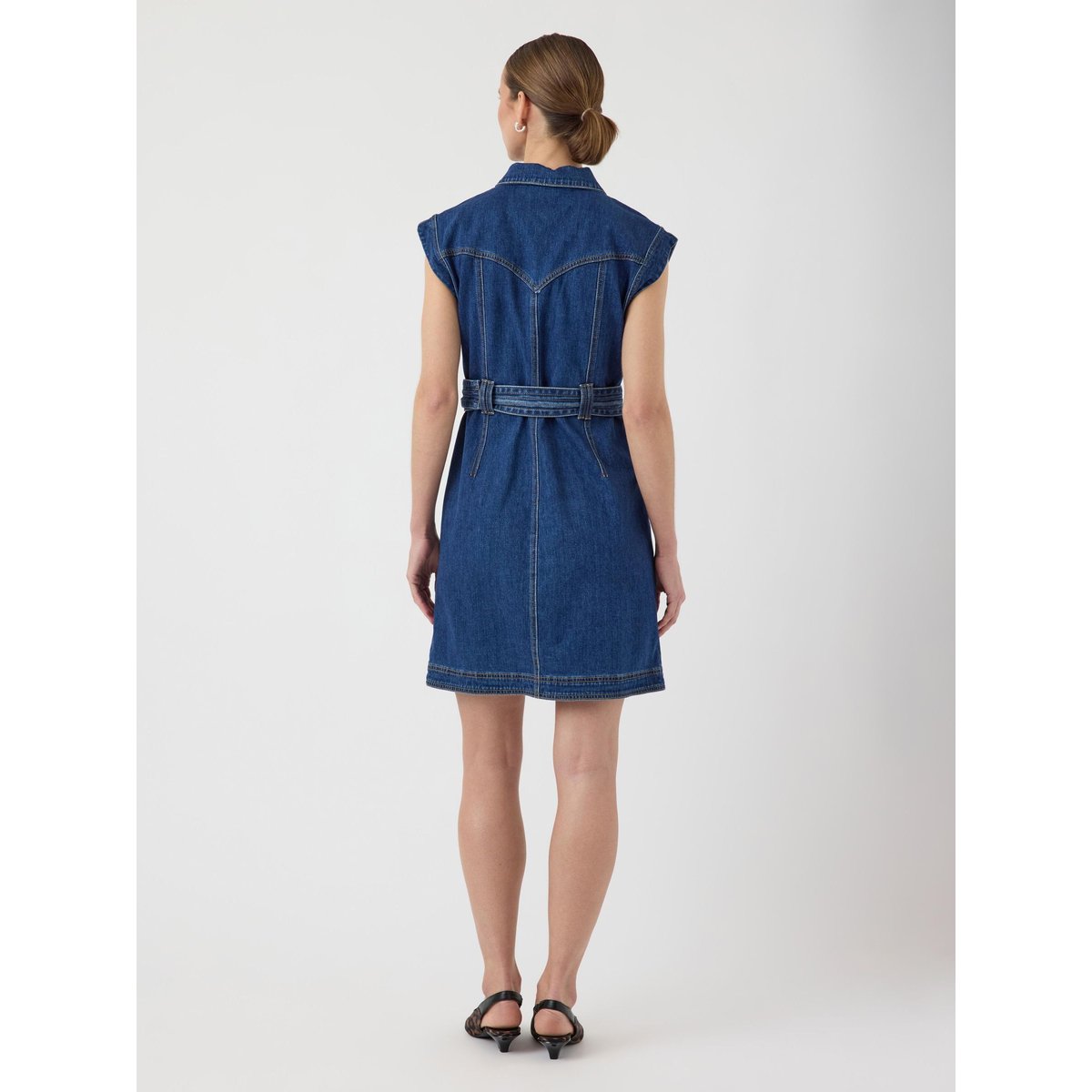 Robe Courte medium blue denim, YAS