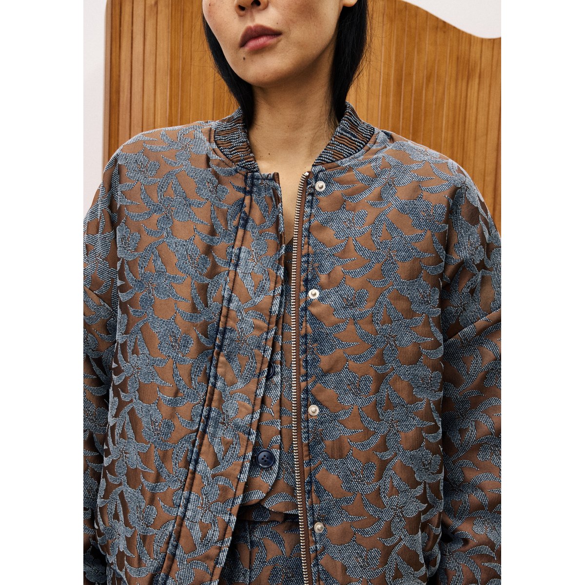 Bomber en coton BOWIE marron glace, FRNCH