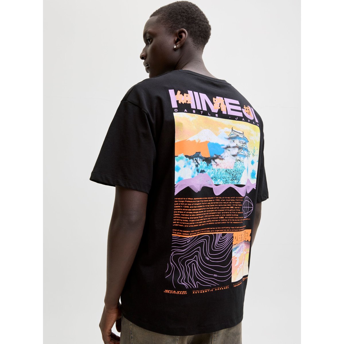 T-Shirt noire - black, JACK & JONES