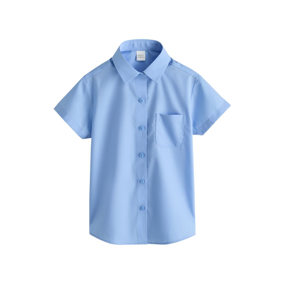 Chemise d'école à manches courtes, lot de 3 bleu, NEXT