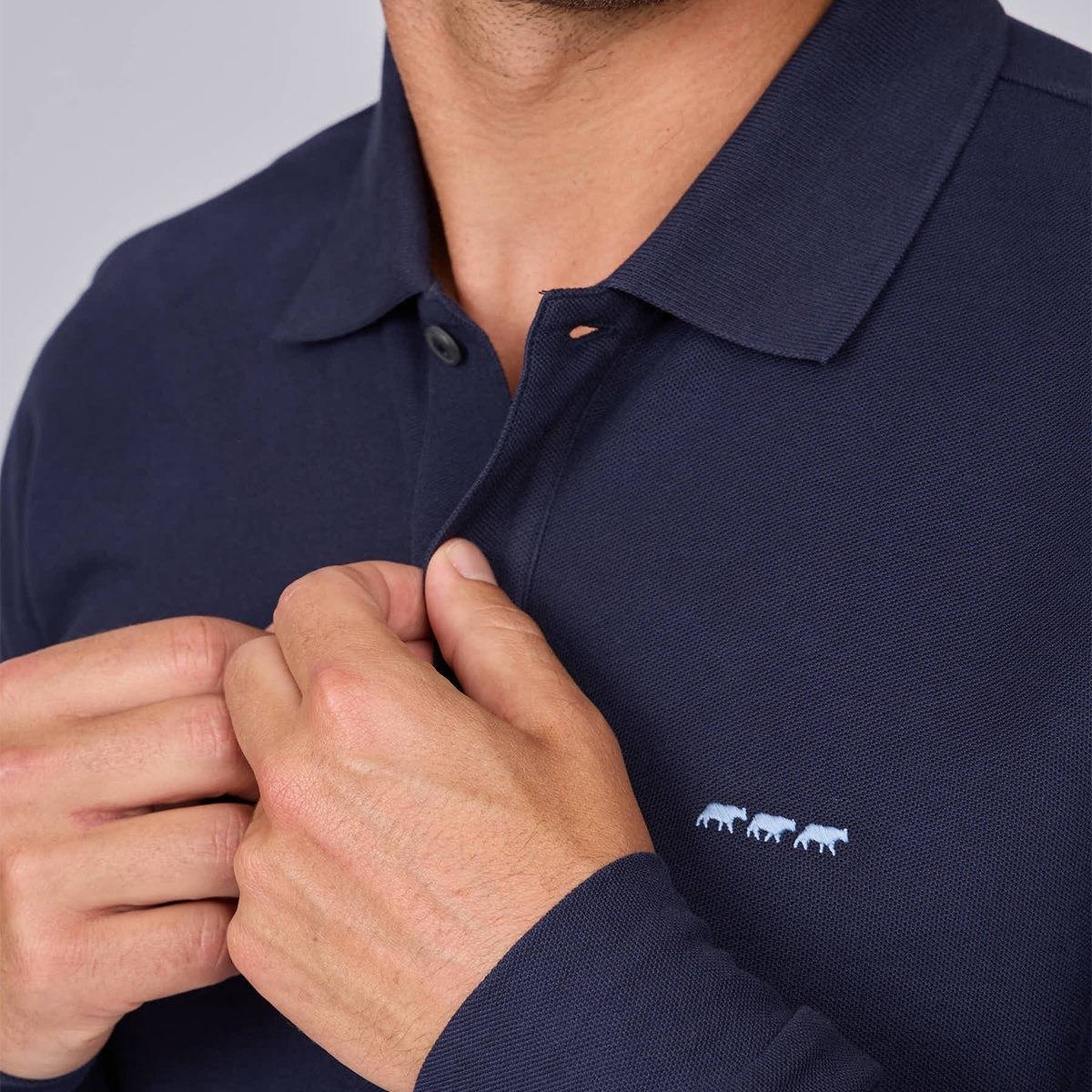Polo Edmond bleu marine, MISE AU GREEN