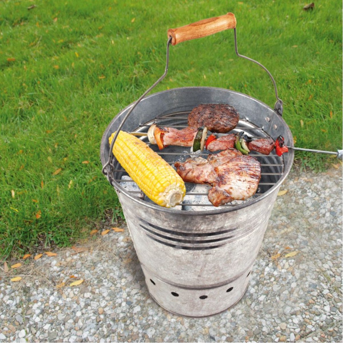 Seau barbecue en métal stackable, FANCY FLAMES