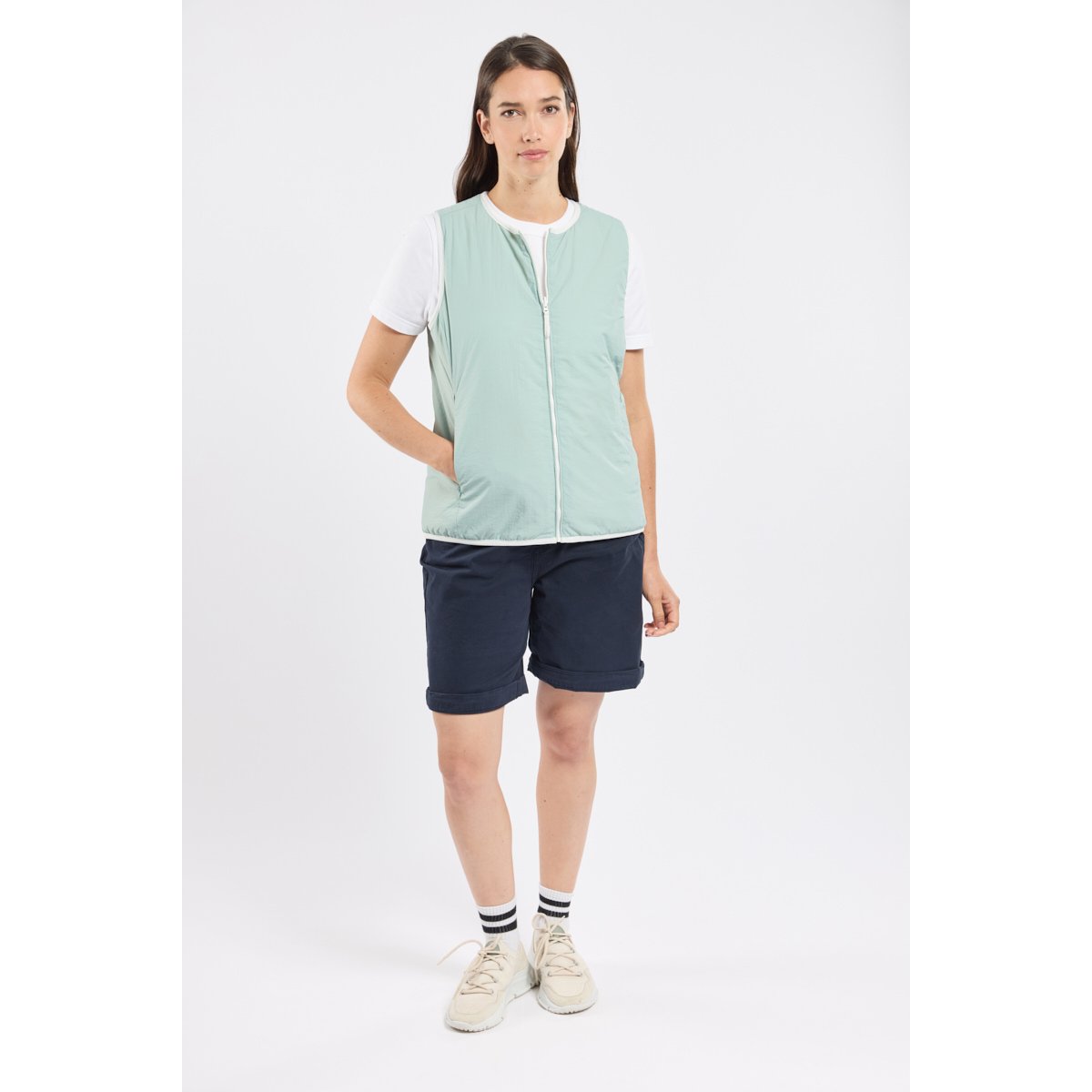 Veste réversible BIELLI milk/eucalyptus, BERMUDES