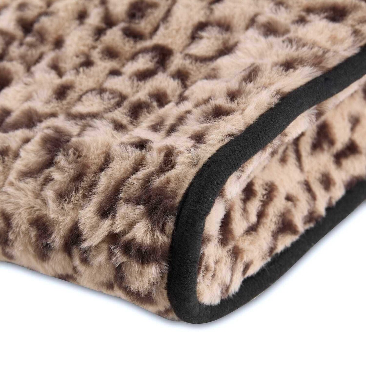 Heated Faux Fur Foot Warmer brown , CARMEN