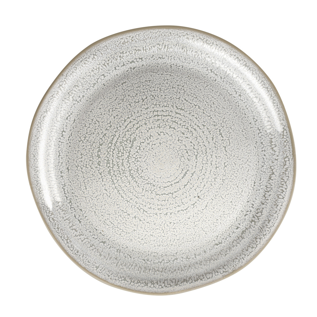 6 assiettes plates 27 cm - ATOLL gris, MEDARD DE NOBLAT