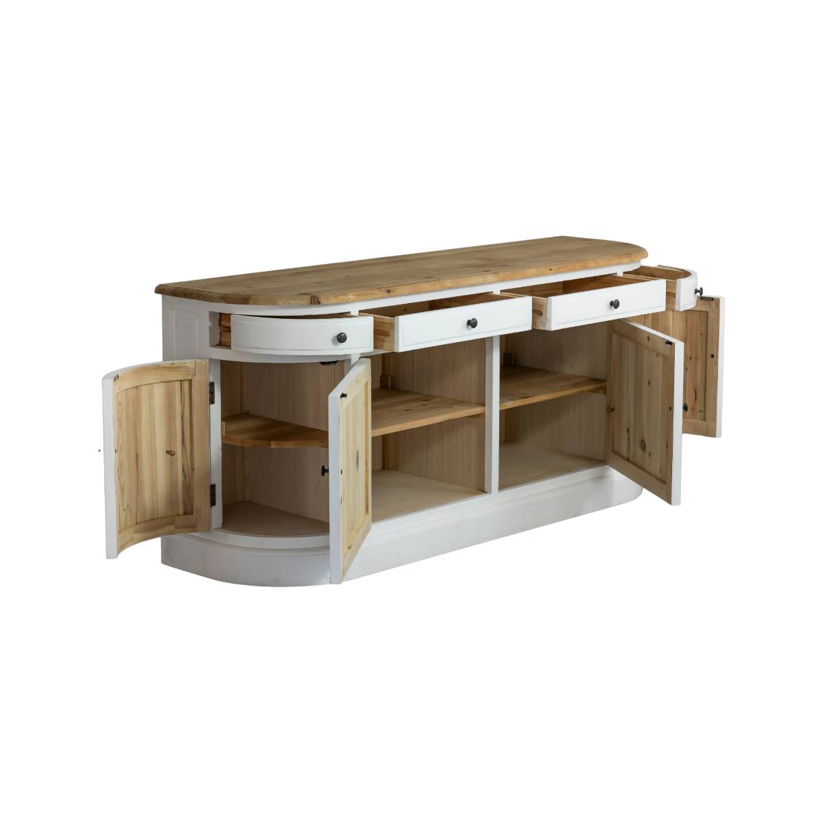 Buffet en bois recyclé GARANCE bois clair, MADE IN MEUBLES