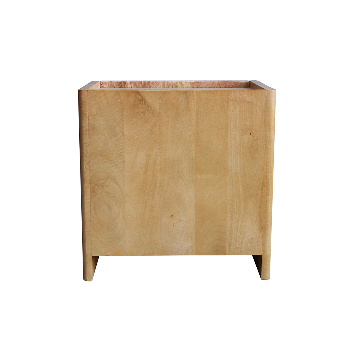 Table de chevet avec tiroir en bois manguier massif NEREA bois brut, MILIBOO