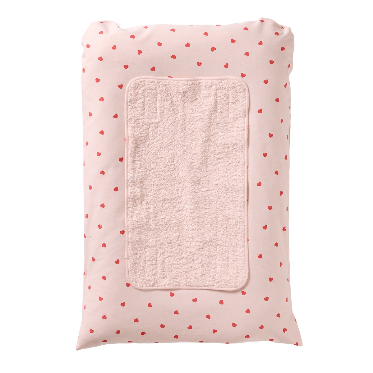 Matelas à langer + 2 tapis de change MON COEUR rose imprimé, VERTBAUDET