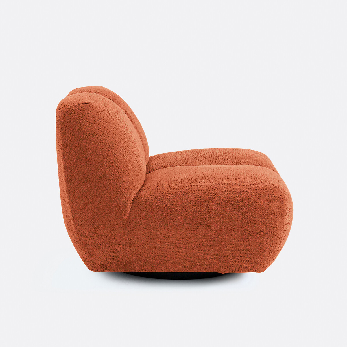 Sillón giratorio, tela con relieve, Nuria terracota, LA REDOUTE INTERIEURS